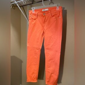 Just Black cropped orange jeans size 27